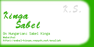 kinga sabel business card